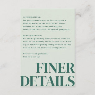 Belmont Vertical Wedding Enclosure Card