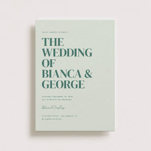 Belmont Vertical Wedding Invitation