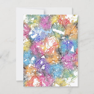 Belo Horizonte Brazil City Map Postcard