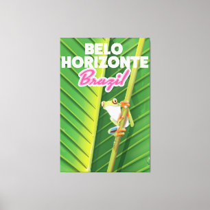Belo Horizonte, Brazil travel poster Canvas Print