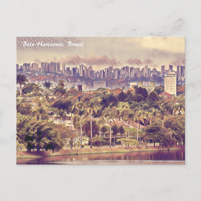 Belo Horizonte, MG, Brasil, City Art Postcard (Front)