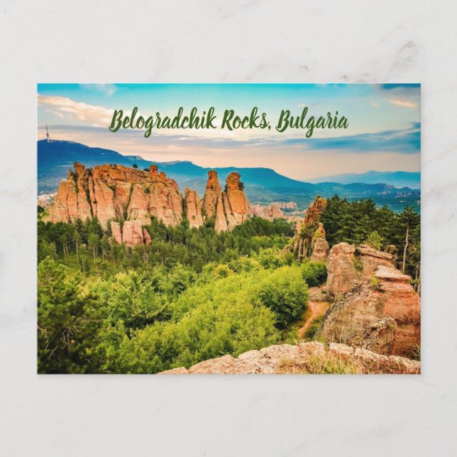 Belogradchik Rocks Bulgaria stylized Postcard (Front)