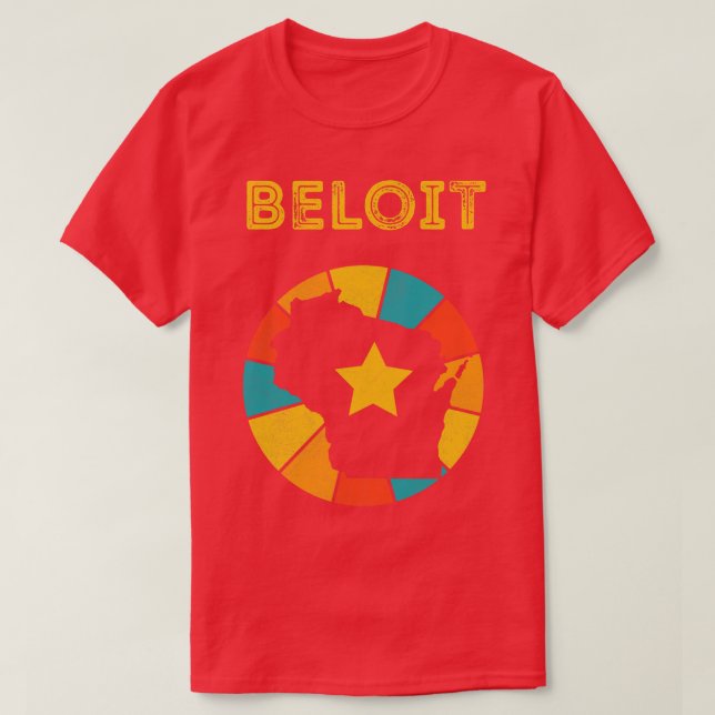 Beloit Wisconsin Vintage Distressed Souvenir 1 T-Shirt (Design Front)