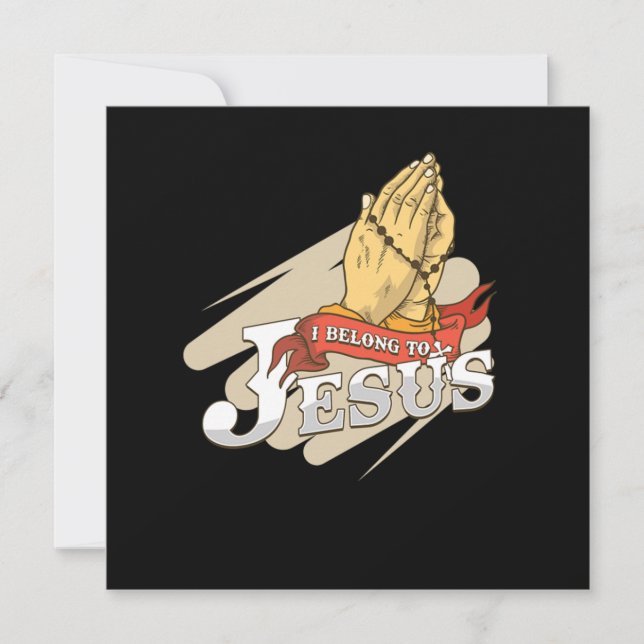 Belong To Jesus Christ Religion God Faith Pray Gif Invitation (Front)