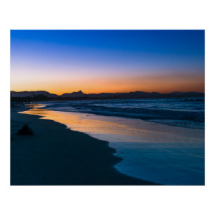 Belongil Beach just after sunset, Byron Bay Poster