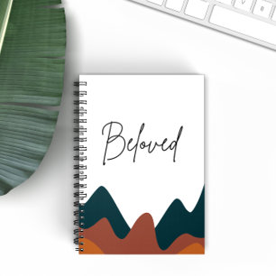 Beloved Burnt Orange Mountain Christian Faith Notebook