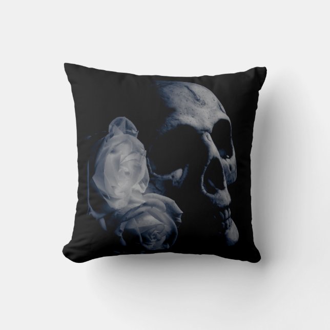 Beloved - Dark Romance - Skull and Roses Cushion (Front)