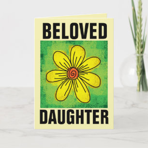 BELOVED DAUGHTER SUNFLOWER BIRTHDAY CARDS