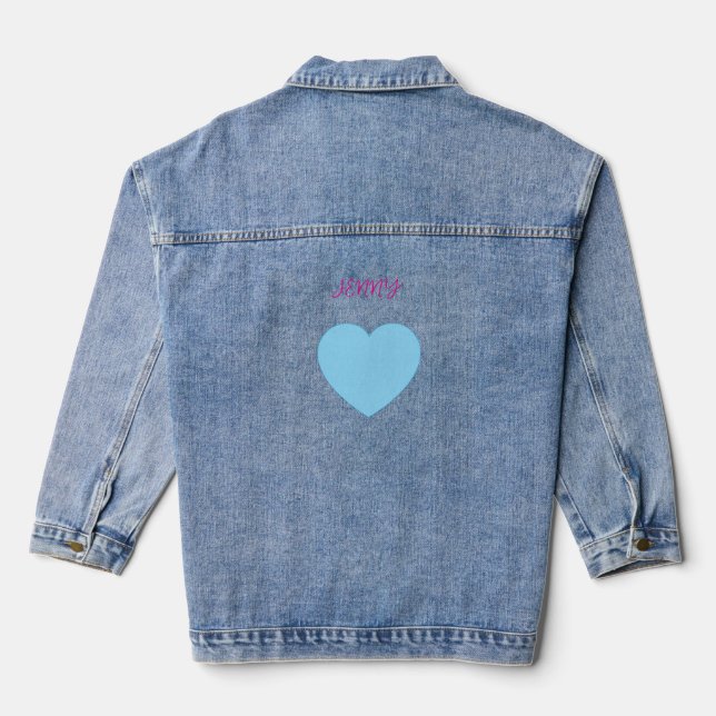 beloved dog mum denim jacket (Back)