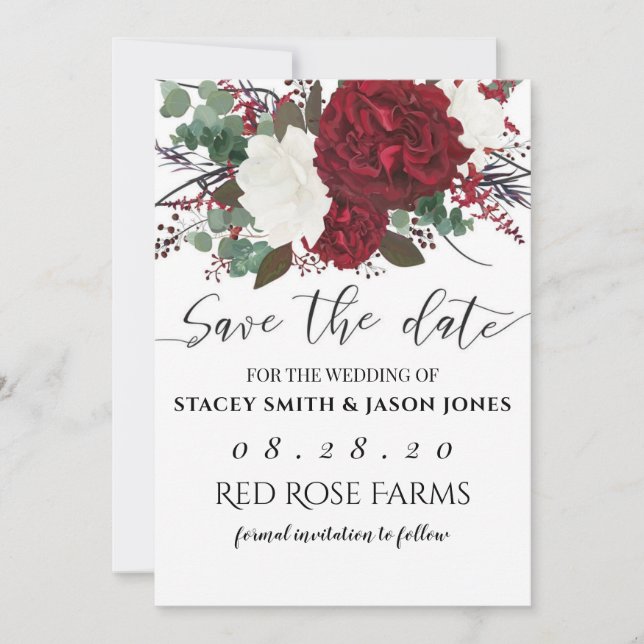 BELOVED FLORAL WEDDING SAVE THE DATE (Front)