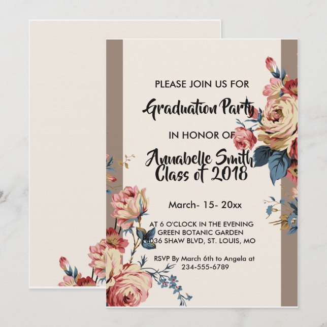 beloved  Graduation Invitation (Front/Back)