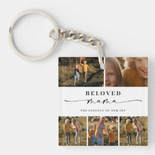 Beloved Mama Mom Happy Mother's Day Photo Collage Key Ring