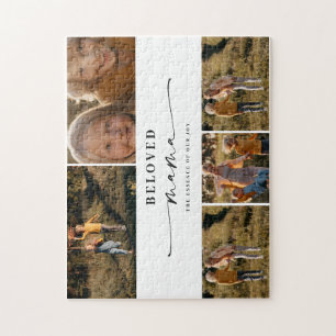 Beloved Mama Mum Happy Mother's Day Photo Collage Jigsaw Puzzle