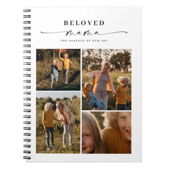 Beloved Mama Mum Happy Mother's Day Photo Collage Notebook (Front)