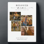 Beloved Mama Mum Happy Mother's Day Photo Collage Plaque<br><div class="desc">The "Beloved Mama" Photo Collage Plaque is an homage in images, turning Mother's Day into an everyday celebration. This elegant plaque is a visual symphony of the laughter and love that she inspires as a mum, sister, aunt, or grandma. A perfect present to commemorate her birthday or her first Mother's...</div>