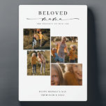 Beloved Mama Mum Happy Mother's Day Photo Collage Plaque<br><div class="desc">The "Beloved Mama" Photo Collage Plaque is an homage in images, turning Mother's Day into an everyday celebration. This elegant plaque is a visual symphony of the laughter and love that she inspires as a mum, sister, aunt, or grandma. A perfect present to commemorate her birthday or her first Mother's...</div>