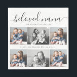 Beloved Nana Grandma Custom Family Photo Keepsake Napkin<br><div class="desc">Add an elegant touch to your family gatherings with "Beloved Nana Keepsake Napkins." Perfect for Mother's Day or any day,  they feature cherished family moments,  transforming every meal into a celebration of grandmother's love. A unique gift to honour the matriarch's warmth and joy.</div>
