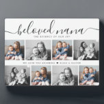 Beloved Nana Grandma Custom Family Photo Keepsake Plaque<br><div class="desc">The "Beloved Nana Keepsake Plaque" is a heartfelt showcase of the special moments that grandma holds dear. A beautiful display of grandkids' smiles,  it's an everyday reminder of her invaluable role in their lives. The perfect Mother's Day homage to her love and legacy.</div>