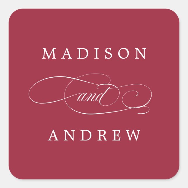 Beloved | Personalised Wedding Stickers (Front)