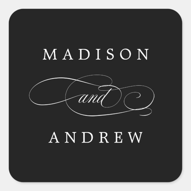 Beloved | Personalised Wedding Stickers (Front)