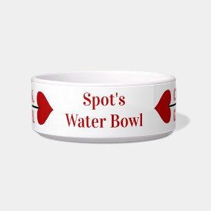 Beloved Pet's Water Dish Cupid Arrow