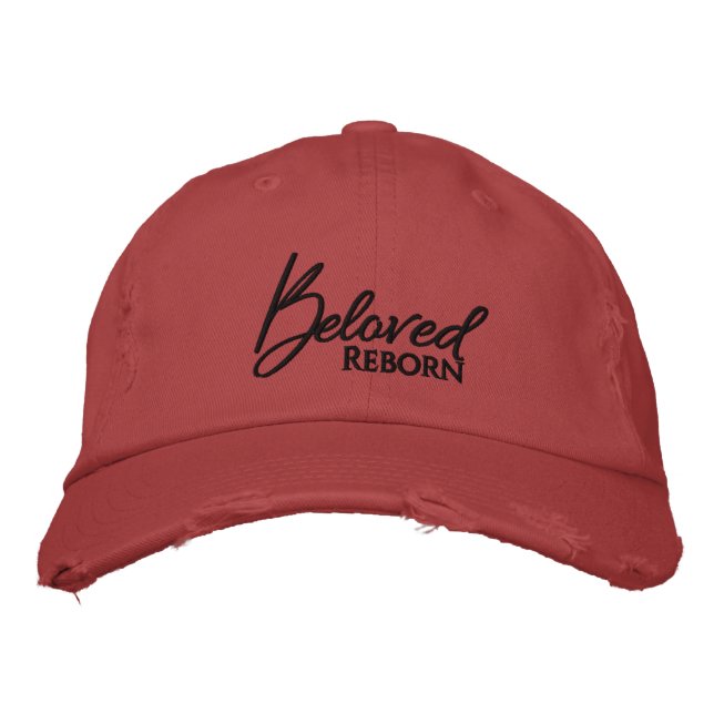 Beloved Reborn Faith Christian Womens Embroidered Hat (Front)
