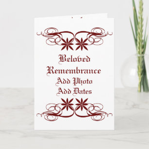 "Beloved Remembrance" Funeral Program Programme