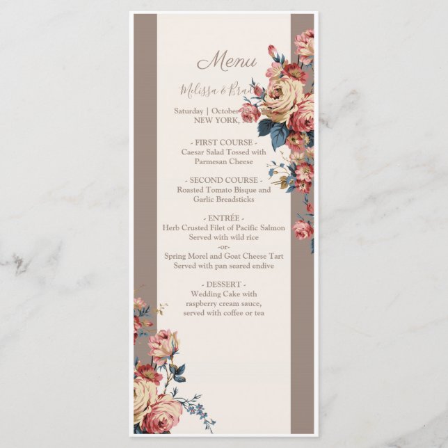 beloved Wedding Menu (Front)
