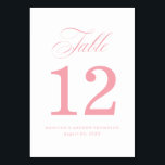 Beloved | Wedding Table Number Cards<br><div class="desc">Add a personalised touch to your wedding reception with our Beloved wedding table number cards. The elegant wedding table numbers feature a beautiful rose pink script font and placeholders for your table number,  names,  and wedding date.</div>