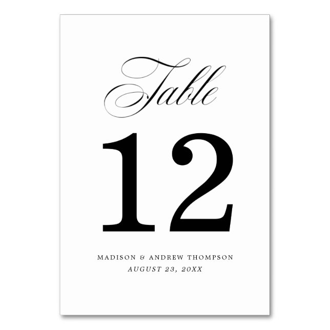 Beloved | Wedding Table Number Cards (Front)