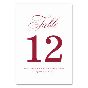 Beloved   Wedding Table Number Cards