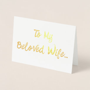 Beloved Wife... Foil Card