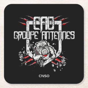 BELOW ANTENNA GLASS SQUARE PAPER COASTER