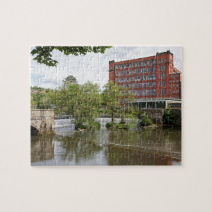 Belper East Mill and weir in Derbyshire Jigsaw Puzzle