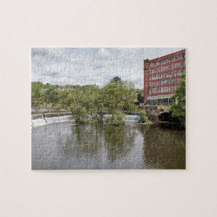 Belper East Mill and weir in Derbyshire photo Jigsaw Puzzle