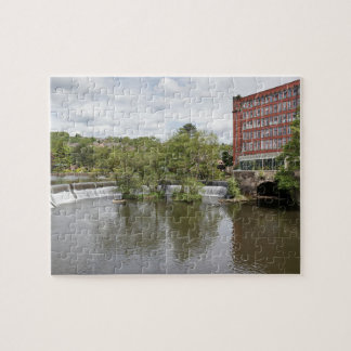 Belper East Mill and weir in Derbyshire photo Jigsaw Puzzle