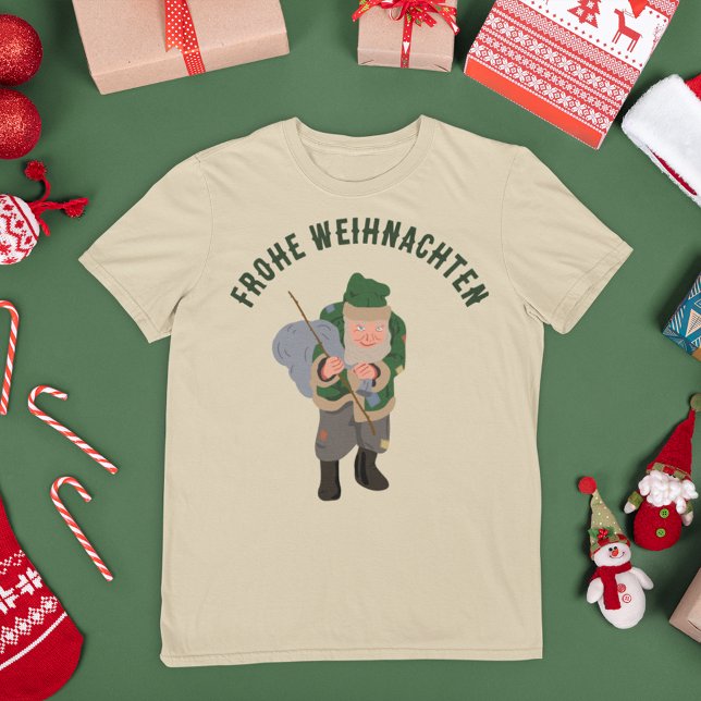 Belsnickel Cartoon Personalised Christmas T-Shirt (Creator Uploaded)