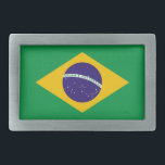 Belt Buckle with Flag of Brazil<br><div class="desc">Elegant Belt Buckle with Flag of Brazil. This product its customisable.</div>