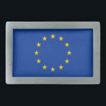 Belt Buckle with Flag of European Union<br><div class="desc">Showcase your European pride with this stylish belt buckle featuring the flag of the European Union! Crafted with high-quality materials and meticulous attention to detail, this belt buckle beautifully displays the iconic design of the EU flag – a circle of twelve golden stars on a deep blue background. Its sleek...</div>