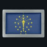 Belt Buckle with Flag of Indiana State<br><div class="desc">Elegant Belt Buckle with Flag of Indiana. United States of America. This product its customisable.</div>