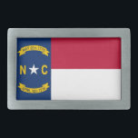 Belt Buckle with Flag of North Carolina State<br><div class="desc">Elegant Belt Buckle with Flag of North Carolina. United States of America. This product its customisable.</div>