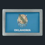 Belt Buckle with Flag of Oklahoma State<br><div class="desc">Elegant Belt Buckle with Flag of Oklahoma. United States of America. This product its customisable.</div>
