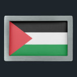 Belt Buckle with Flag of Palestine<br><div class="desc">Add a bold statement to your wardrobe with this striking belt buckle featuring the flag of Palestine. Crafted with attention to detail, this belt buckle is not just a functional accessory but a powerful symbol of Palestinian pride and identity. The vibrant flag design is prominently displayed, making it a meaningful...</div>