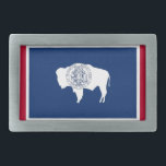 Belt Buckle with Flag of Wyoming State<br><div class="desc">Elegant Belt Buckle with Flag of Wyoming. United States of America. This product its customisable.</div>