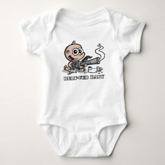 Belt-fed baby bodysuit