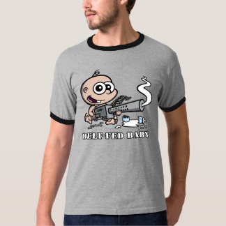 Belt-fed baby ringer t T-Shirt