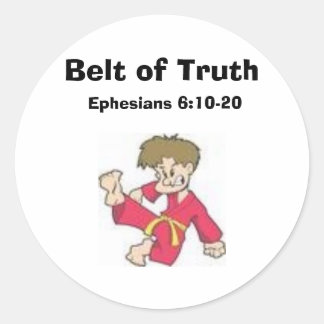 Belt of Truth, Ephesians 6:10-20 Classic Round Sticker