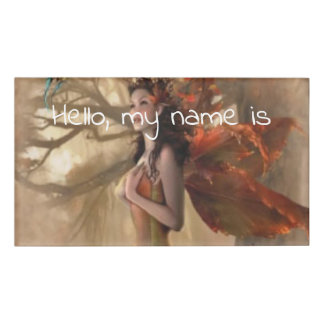 Beltane fairy with butterflies name tag