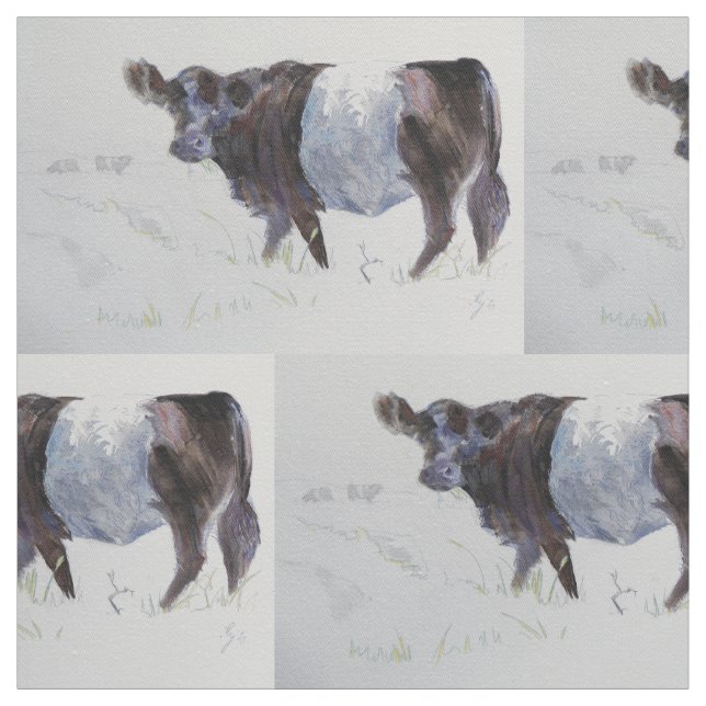 Belted Galloway Cow Fabric (Swatch)