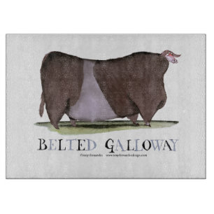 belted galloway cow, tony fernandes cutting board